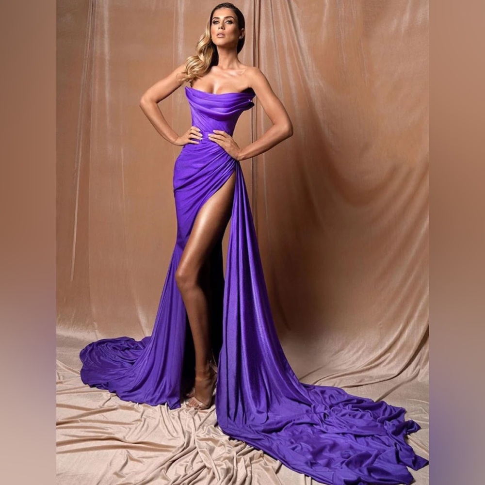 Albina Dyla Purple Corset Dress